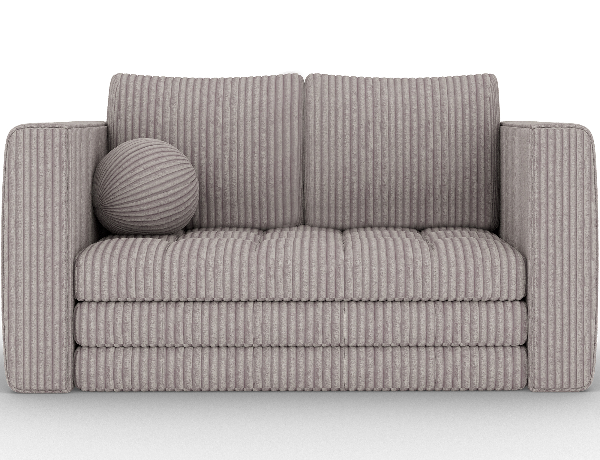 7ada78ef-d3be-4c35-38d7-08dedcf03f9f Schlafsofa Kastol, hellgrauer Samt – Bild 1