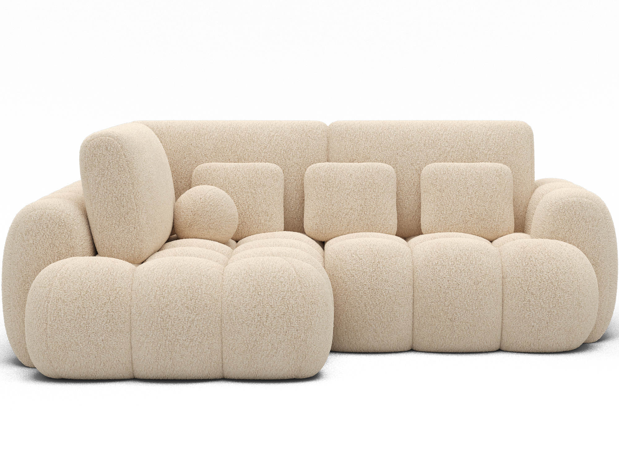 aef254c5-b223-4d91-363a-08dedcf03f9f Ecksofa Cozion mit Schlaffunktion und Bettkasten, beiger Chenille, linksseitig – Bild 1