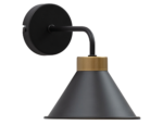 Detmer, 17x25x20cm Wandlampe 1 schwarz/golden – Bild 3