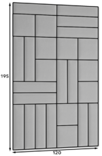 Quadratta 120x195 gepolstertes Paneel-Set – Bild 4