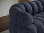 Ecksofa Tontano mit Schlaffunktion und elektrisch ausziehbarer Sitzfläche, blaue Chenille, rechtsseitig – Bild 8