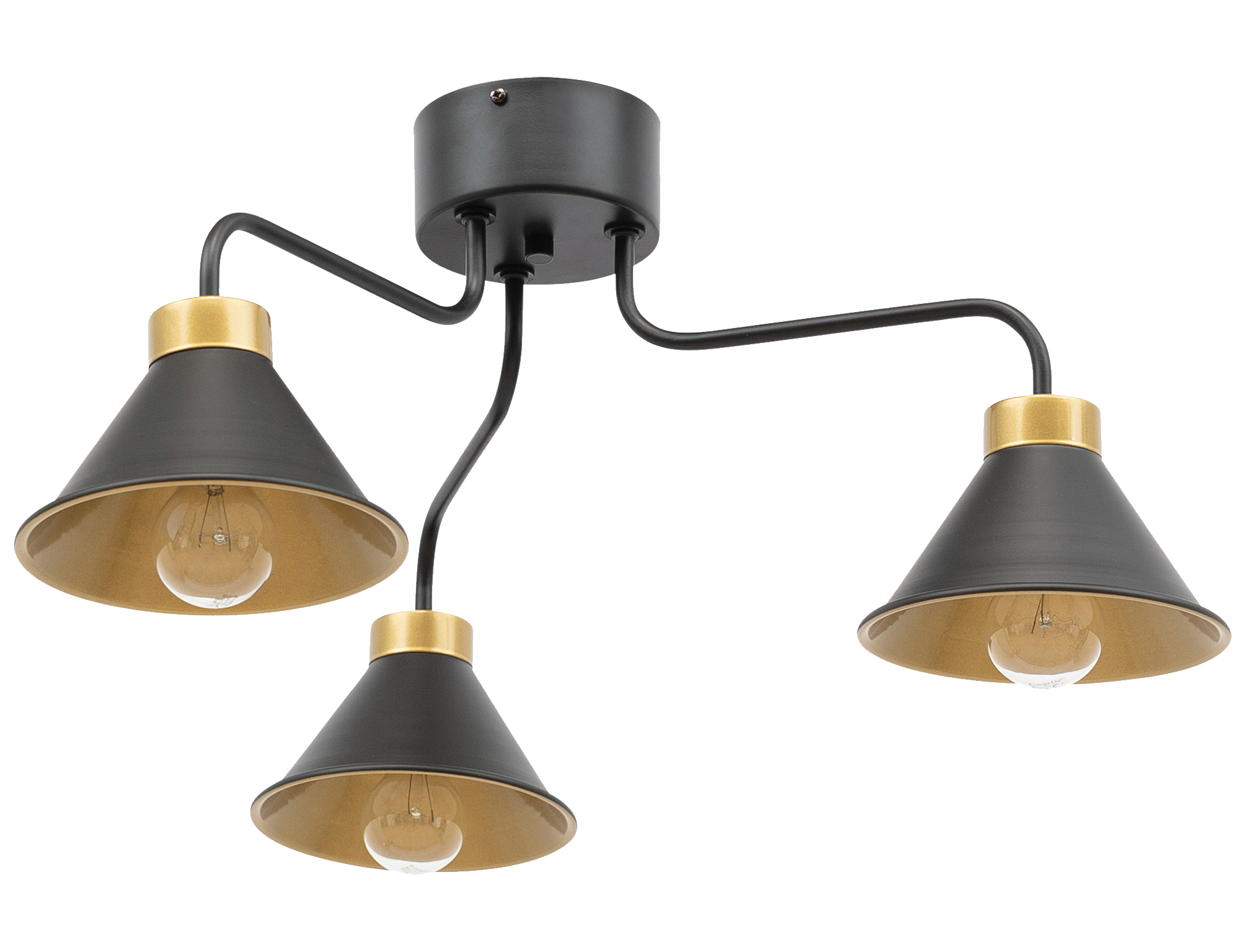 882fee36-1e99-498f-8fda-08dc858620e7 Detmer, 66x66x29cm Kronleuchter 3 schwarz/golden – Bild 1