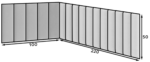 Quadratta 100x220x50 gepolstertes Paneel-Set – Bild 3