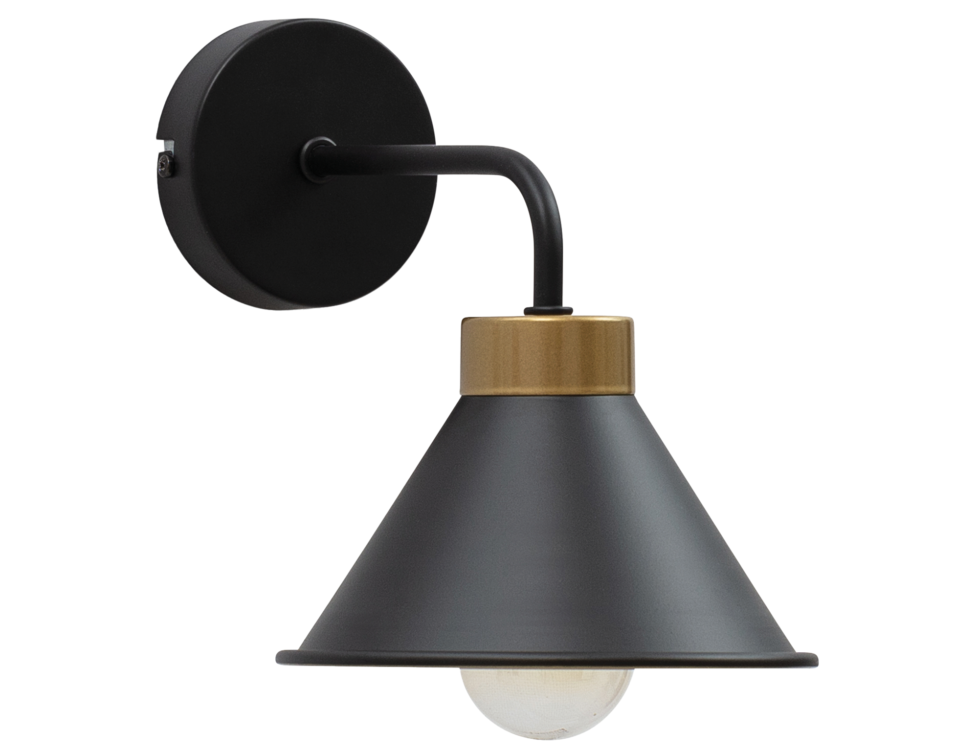 bf3d05fc-34d3-4c31-8fb9-08dc858620e7 Detmer, 17x25x20cm Wandlampe 1 schwarz/golden – Bild 1