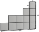 Quadratta 200x160 gepolstertes Paneel-Set – Bild 3